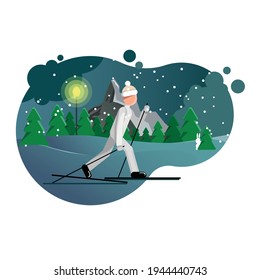 winter kind of sport. Ski sport. 