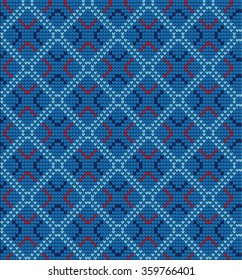 winter knitted geometric vector pattern