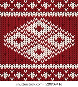 Winter knitted seamless ornate, vector illustration