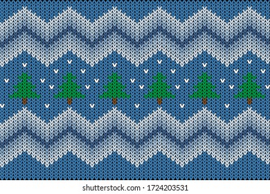 Winter knitted seamless pattern, scandynavian style