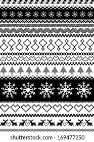 Winter Knitting Pattern Illustration