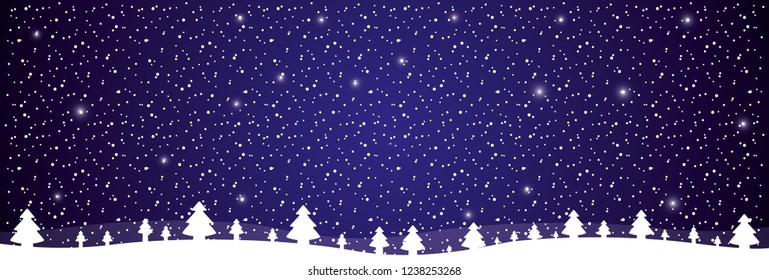 winter ladscape snow tree forest