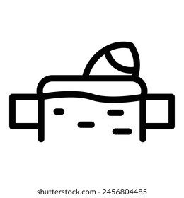 Winter lake hole icon outline vector. Ice fishing. Frozen snow