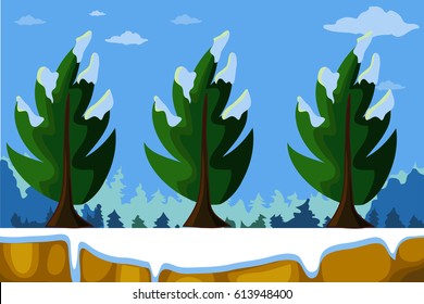 Winter landscape background