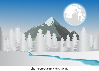 Winter Landscape Background