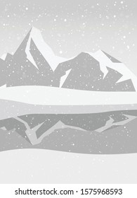 Winter Landscape Background. Simple background style