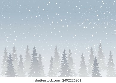 Winter Landscape background vector, snow background