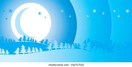 winter landscape for base congratulation for Christmas and New Year