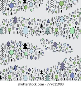 Winter  landscape, Christmas background, forest
