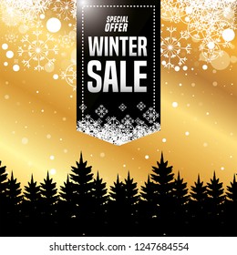 winter landscape with christmas sale