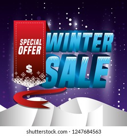 winter landscape with christmas sale