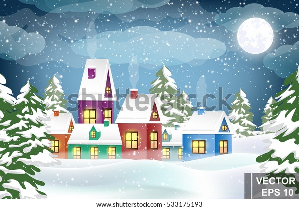 Suchen Sie Nach Winterlandschaft Weihnachtsbaume Und Hauser Schnee Frohe Stockbildern In Hd Und Millionen Weiteren Lizenzfreien Stockfotos Illustrationen Und Vektorgrafiken In Der Shutterstock Kollektion Jeden Tag Werden Tausende Neue