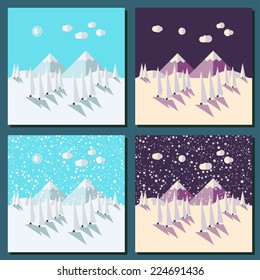 winter landscape design background