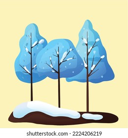 Winterlandschaftsdesign, Vektorfarbiger Hintergrund