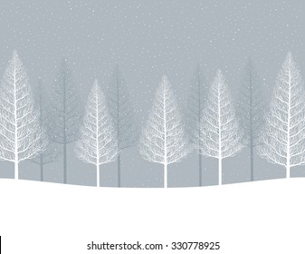 Winter landscape. Forest