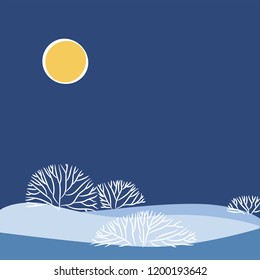 winter landscape illustration