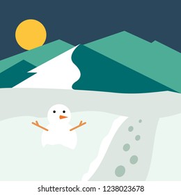 Winter Landscape Illustration