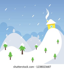 Winter Landscape Illustration