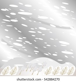 Winter landscape image / vector illustration type-A
