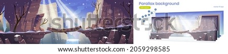 Image, Stock Photo Winter is over, the cranes are coming back. Loudly trumpeting and elegantly they fly over the trees.
