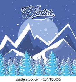 winter landscape scene christmas
