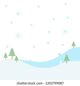 Winter landscape. Snow and snowdrift. Background for Christmas greeting card
