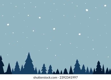 winter landscape with snow and trees