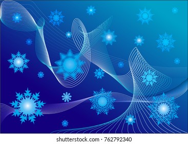 Winter landscape, snowflakes, sky, fairy tale.
Abstract geometric vector background for use in design, in design, in the design of banners and brochures, as well as printed materials and websites.