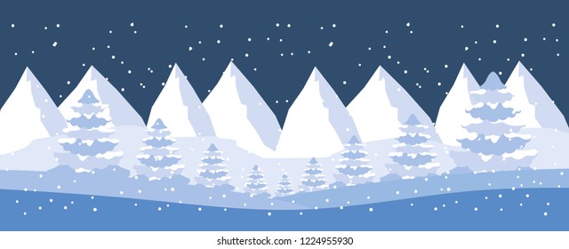 winter landscape trees forest nature