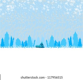  winter landscape - vector