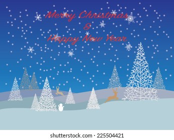 Winter landscape : vector