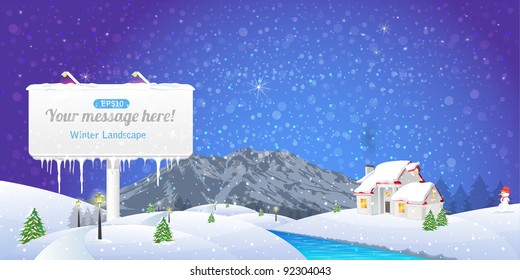 Winter Landscape Vector