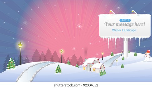 Winter Landscape Vector