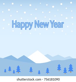 Winter landscape. Vector background.