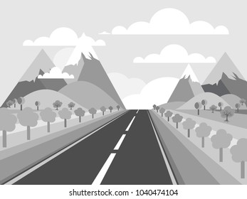 Winter landscape - vector illustration
