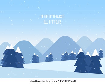 Winter landscape. Vector illustration