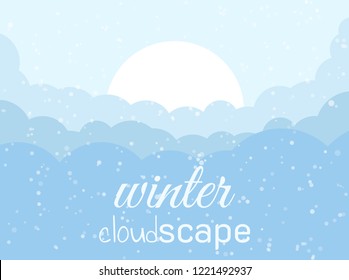 Winter landscape. Vector illustration