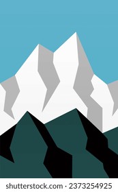 Winter Landscape Wall Art Print. Winter Wall Decor Poster. Printable Snowy Mountains Wall Art Decoration Poster