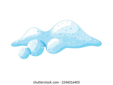 Winter landscaping isometric icon with snow drift 3d vector illustration