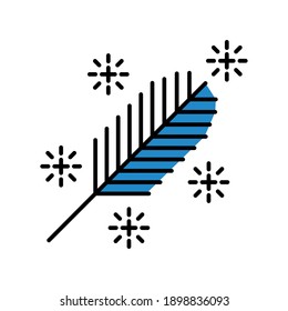 winter leaf design, merry christmas season and decoration theme Vector illustration