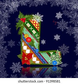 Winter letter with an ornament