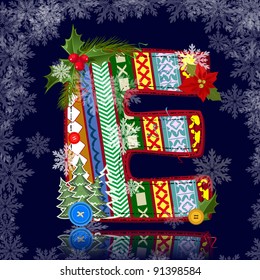 Winter letter with an ornament