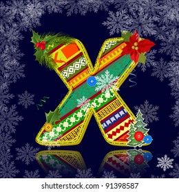 Winter letter with an ornament
