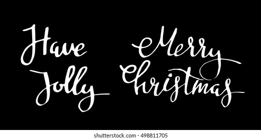 Winter lettering calligraphy