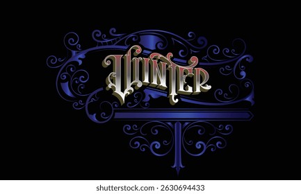 WINTER lettering custom style design