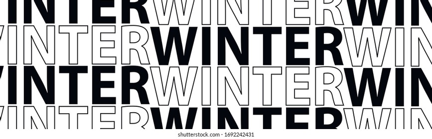 winter lettering. The illustration is isolated on a white background. Can be used for banners and web design.