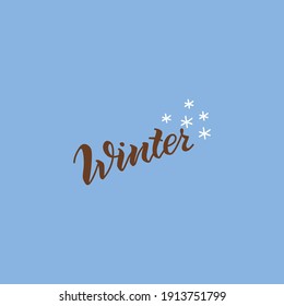 Winter lettering illustration. For printing, souvenir products and the Internet. Vector
