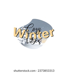 winter. Lettering phrase on white background. Design element for greeting card, t shirt, poster. Vector illustration