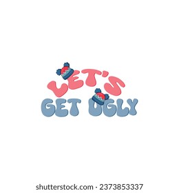 winter. Lettering phrase on white background. Design element for greeting card, t shirt, poster. Vector illustration