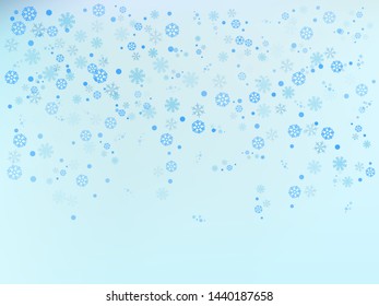Winter light blue background with snowflakes. Vector illustration. Christmas and New Year backdrop.